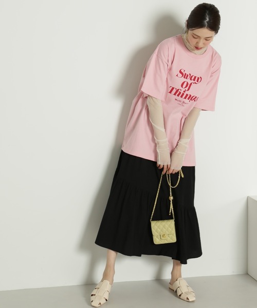 FREE'S MART（フリーズマート）の「◆アシメランダムティアードスカート（スカート・レディース・オレンジ/ホワイト/ブラック・SMALL/MEDIUM）」の11枚目の写真