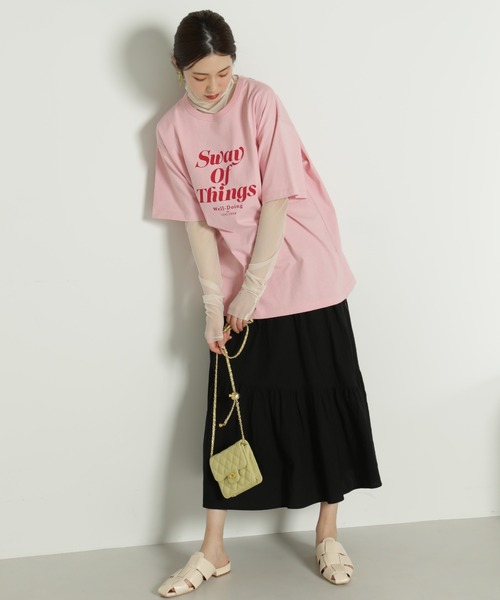 FREE'S MART（フリーズマート）の「◆アシメランダムティアードスカート（スカート・レディース・オレンジ/ホワイト/ブラック・SMALL/MEDIUM）」の16枚目の写真