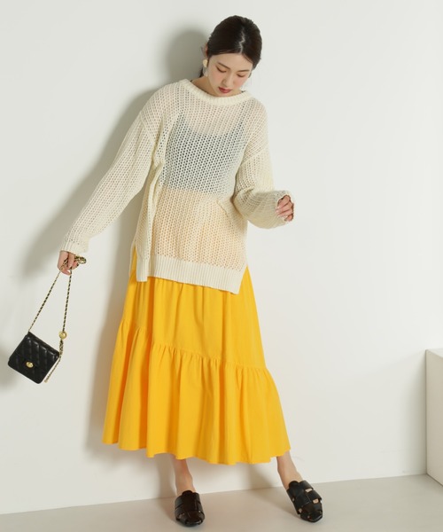 FREE'S MART（フリーズマート）の「◆アシメランダムティアードスカート（スカート・レディース・オレンジ/ホワイト/ブラック・SMALL/MEDIUM）」の17枚目の写真