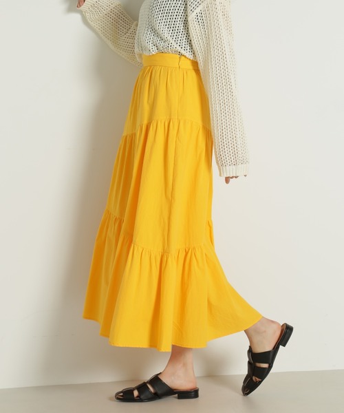 FREE'S MART（フリーズマート）の「◆アシメランダムティアードスカート（スカート・レディース・オレンジ/ホワイト/ブラック・SMALL/MEDIUM）」の15枚目の写真