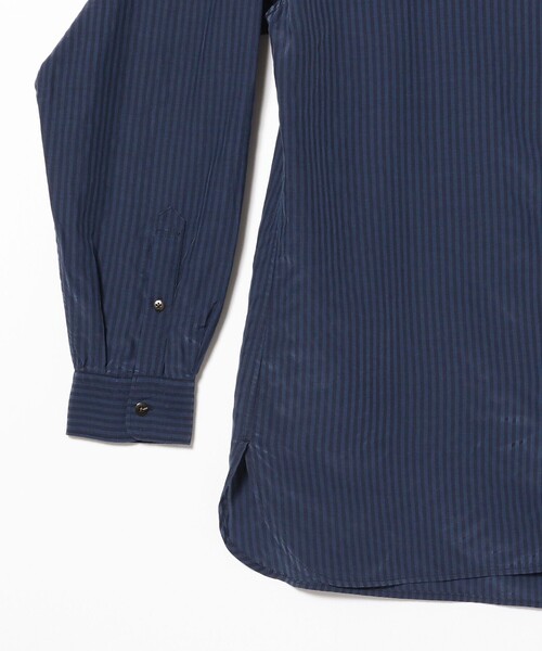 BEAMS LIGHTS（ビームスライツ）の「BEAMS LIGHTS / ストライプ バンドカラーシャツ（シャツ/ブラウス・メンズ・グリーン系その他2/ネイビー・LARGE/MEDIUM/SMALL）」の14枚目の写真