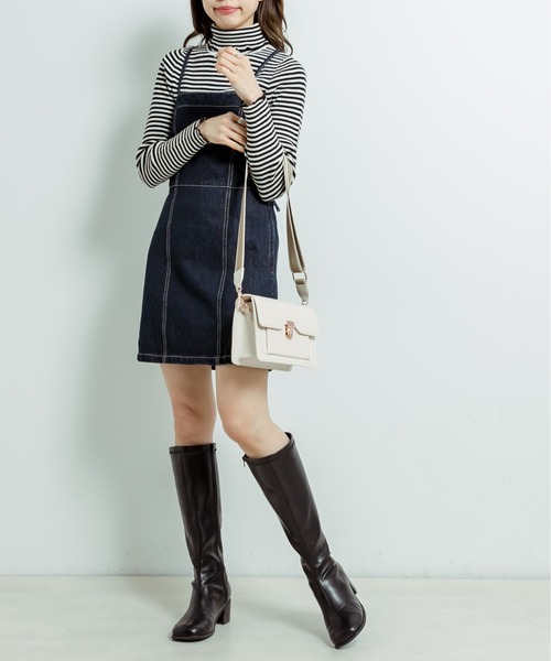 OLIVE des OLIVE（オリーブデオリーブ）の「ラインベルトショルダー（ショルダーバッグ・レディース・ブラウン/アイボリー/サックスブルー・FREE）」の17枚目の写真