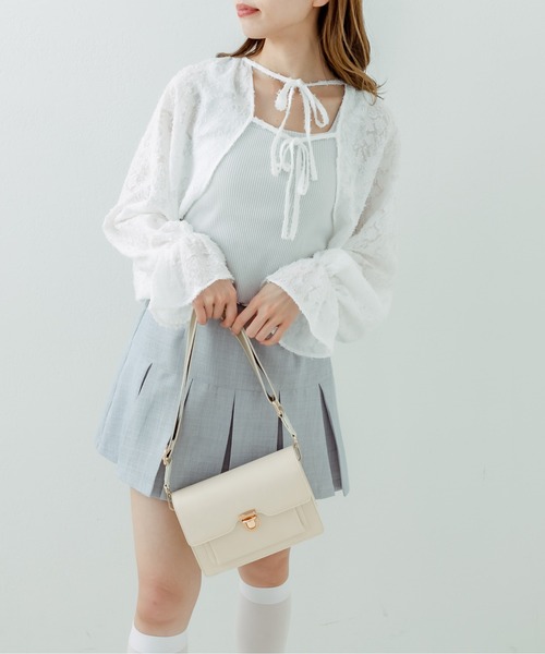 OLIVE des OLIVE（オリーブデオリーブ）の「ラインベルトショルダー（ショルダーバッグ・レディース・ブラウン/アイボリー/サックスブルー・FREE）」の21枚目の写真