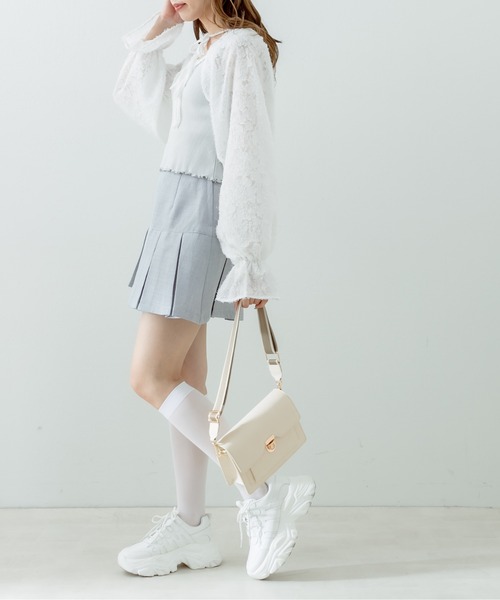 OLIVE des OLIVE（オリーブデオリーブ）の「ラインベルトショルダー（ショルダーバッグ・レディース・ブラウン/アイボリー/サックスブルー・FREE）」の20枚目の写真