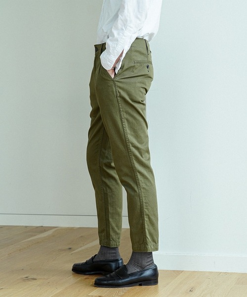 BEAMS アンクルチノパンツ/BLK BEAMS アンクルチノパンツ/GRY