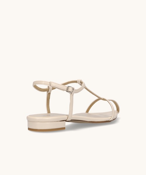 MAMIAN（マミアン）の「ポインテッドトゥ Tストラップ フラットサンダル（サンダル・レディース・アイボリー/ブラック/シルバー/ライム・L/S/M/LL）」の19枚目の写真