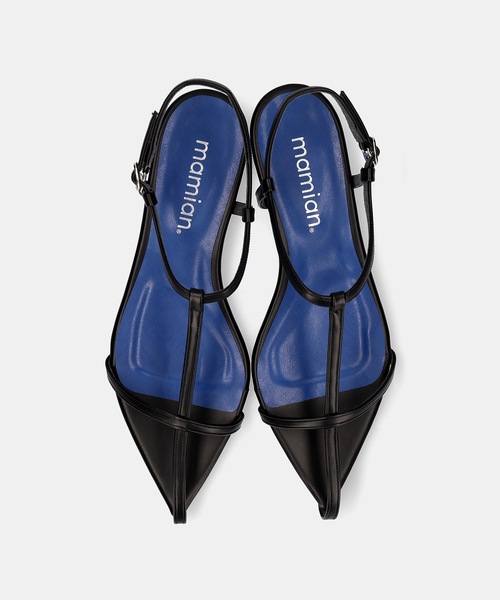 MAMIAN（マミアン）の「ポインテッドトゥ Tストラップ フラットサンダル（サンダル・レディース・アイボリー/ブラック/シルバー/ライム・L/S/M/LL）」の22枚目の写真