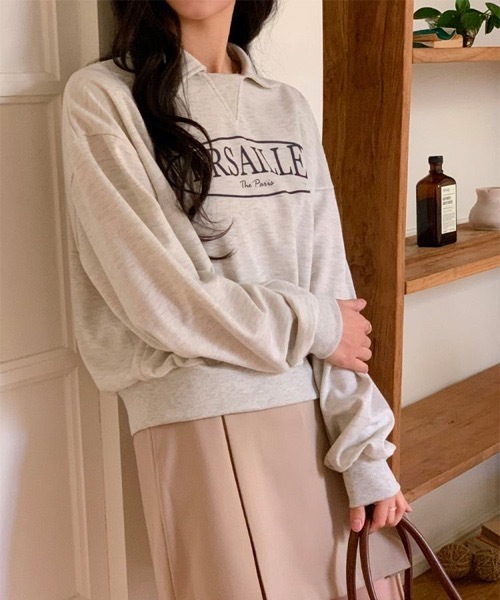 SONA（ソナ）の「SONA 英文プリントカラーネックトレーナー（スウェット・レディース・オレンジ/オートミール・FREE）」の14枚目の写真