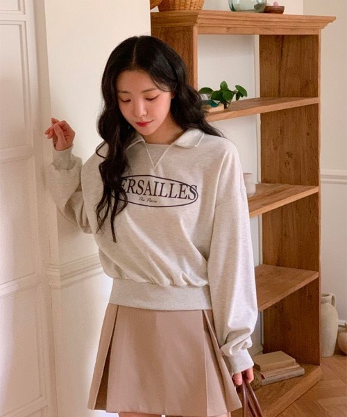 SONA（ソナ）の「SONA 英文プリントカラーネックトレーナー（スウェット・レディース・オレンジ/オートミール・FREE）」の12枚目の写真