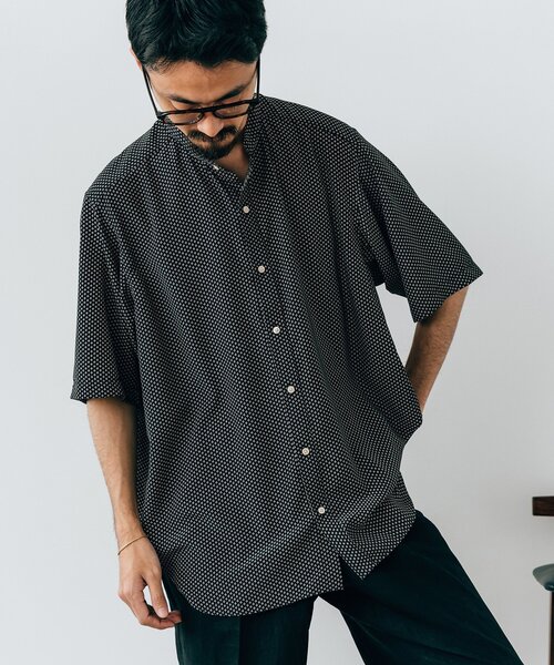 EDIFICE ラブークル　パターンデシン半袖シャツ EDIFICE LA BOUCLE（エディフィスラブークル）の「【LA BOUCLE