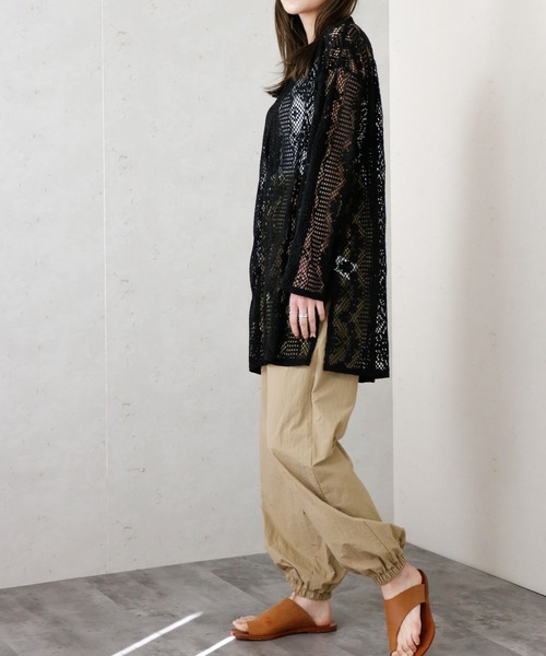 Per sist ence（パーシエンス）の「クロシェレースキーネックプルオーバー（シャツ/ブラウス・レディース・ブラック/グリーン/アイボリー・FREE）」の5枚目の写真