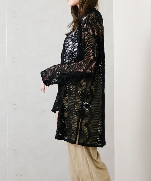 Per sist ence（パーシエンス）の「クロシェレースキーネックプルオーバー（シャツ/ブラウス・レディース・ブラック/グリーン/アイボリー・FREE）」の6枚目の写真