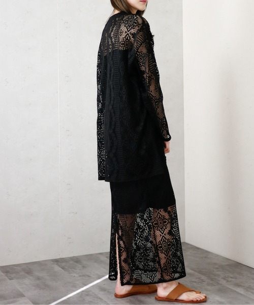 Per sist ence（パーシエンス）の「クロシェレースキーネックプルオーバー（シャツ/ブラウス・レディース・ブラック/グリーン/アイボリー・FREE）」の17枚目の写真