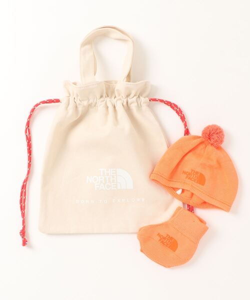 THE NORTH FACE（ザノースフェイス）の「THE NORTH FACE Baby Cradle Cotton Cap & Socks Set NNB02311（ニットキャップ/ビーニー・キッズ・ブラウン/オレンジ・FREE）」の6枚目の写真