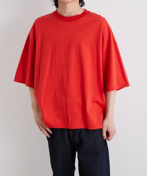 【Albini/アルビニ】オーガニック ポンチ ドロップショルダー ビッグ Tシャツ ADAM ET ROPE' tシャツ 「新色追加」「Albini/アルビニ