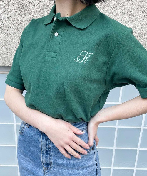 frunco(フランコ)の「Ff logo polo(ポロシャツ・レディース・ホワイト/ブラック/グリーン/ボルドー・FREE)」の3枚目の写真