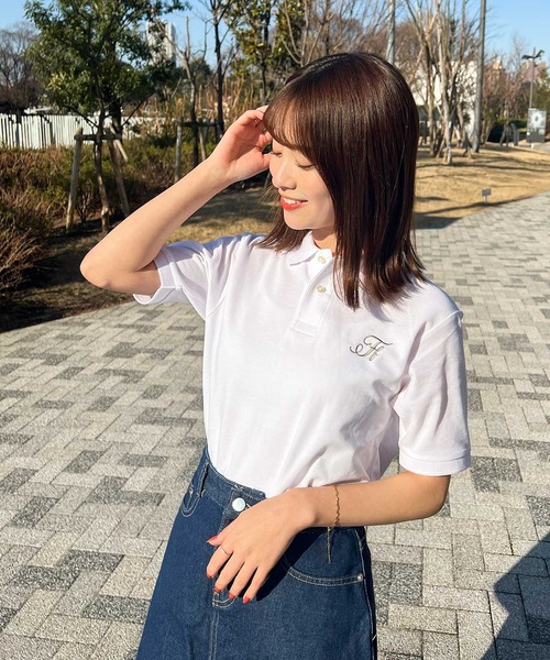 frunco(フランコ)の「Ff logo polo(ポロシャツ・レディース・ホワイト/ブラック/グリーン/ボルドー・FREE)」の10枚目の写真