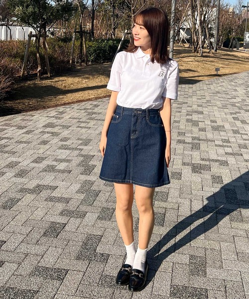 frunco(フランコ)の「Ff logo polo(ポロシャツ・レディース・ホワイト/ブラック/グリーン/ボルドー・FREE)」の7枚目の写真
