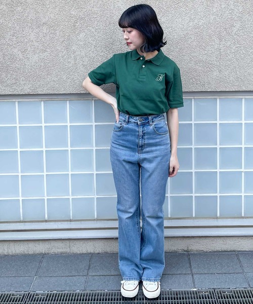 frunco(フランコ)の「Ff logo polo(ポロシャツ・レディース・ホワイト/ブラック/グリーン/ボルドー・FREE)」の6枚目の写真