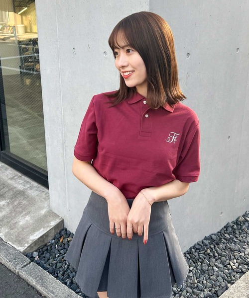 frunco(フランコ)の「Ff logo polo(ポロシャツ・レディース・ホワイト/ブラック/グリーン/ボルドー・FREE)」の8枚目の写真