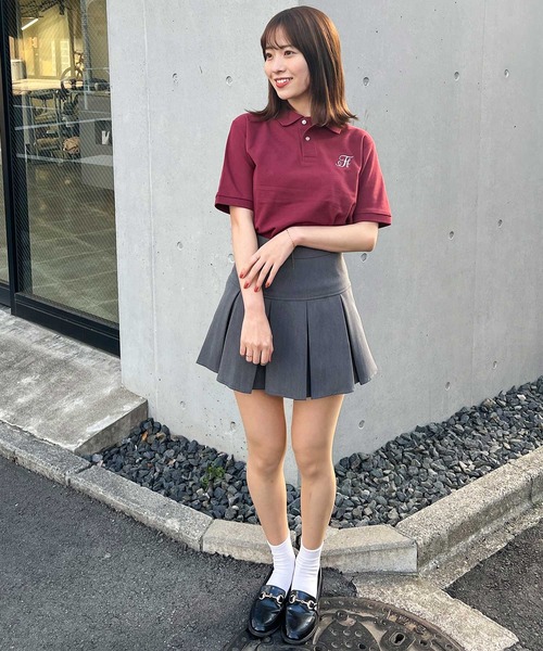 frunco(フランコ)の「Ff logo polo(ポロシャツ・レディース・ホワイト/ブラック/グリーン/ボルドー・FREE)」の11枚目の写真