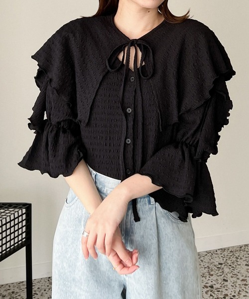 Heather（ヘザー）の「Manywayケープ2Pカットソー 194326（Tシャツ