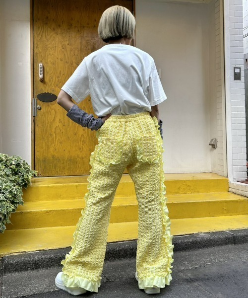 Candy Stripper(キャンディストリッパー)の「POCOPOCO CHECK FRILL パンツ(その他パンツ・レディース・ピンク/イエロー/ライトブルー・2)」の18枚目の写真