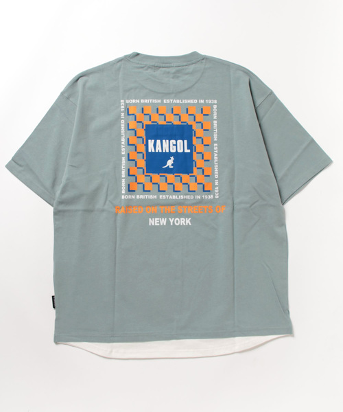 KANGOL（カンゴール）の「【KANGOL】フェイクレイヤードＴシャツ（Tシャツ/カットソー・メンズ・ライム/オフホワイト/ブラック・L/M/S/XL）」の5枚目の写真