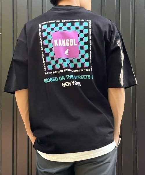 KANGOL（カンゴール）の「【KANGOL】フェイクレイヤードＴシャツ（Tシャツ/カットソー・メンズ・ライム/オフホワイト/ブラック・L/M/S/XL）」の3枚目の写真