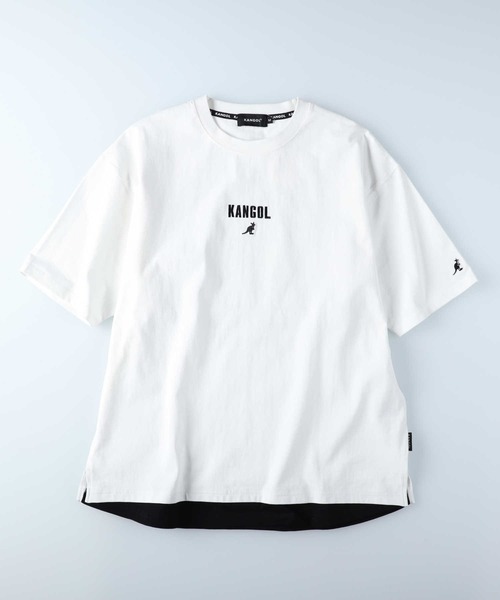 KANGOL（カンゴール）の「【KANGOL】フェイクレイヤードＴシャツ（Tシャツ/カットソー・メンズ・ライム/オフホワイト/ブラック・L/M/S/XL）」の7枚目の写真