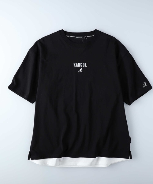 KANGOL（カンゴール）の「【KANGOL】フェイクレイヤードＴシャツ（Tシャツ/カットソー・メンズ・ライム/オフホワイト/ブラック・L/M/S/XL）」の8枚目の写真