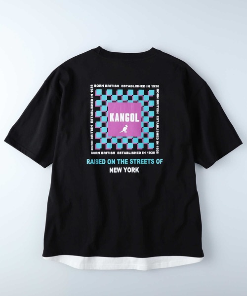 KANGOL（カンゴール）の「【KANGOL】フェイクレイヤードＴシャツ（Tシャツ/カットソー・メンズ・ライム/オフホワイト/ブラック・L/M/S/XL）」の16枚目の写真