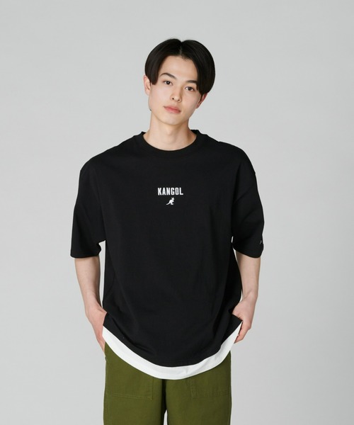 KANGOL（カンゴール）の「【KANGOL】フェイクレイヤードＴシャツ（Tシャツ/カットソー・メンズ・ライム/オフホワイト/ブラック・L/M/S/XL）」の22枚目の写真
