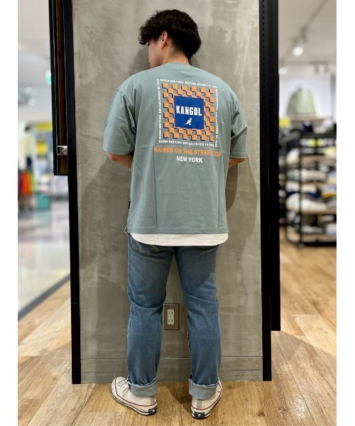 KANGOL（カンゴール）の「【KANGOL】フェイクレイヤードＴシャツ（Tシャツ/カットソー・メンズ・ライム/オフホワイト/ブラック・L/M/S/XL）」の14枚目の写真