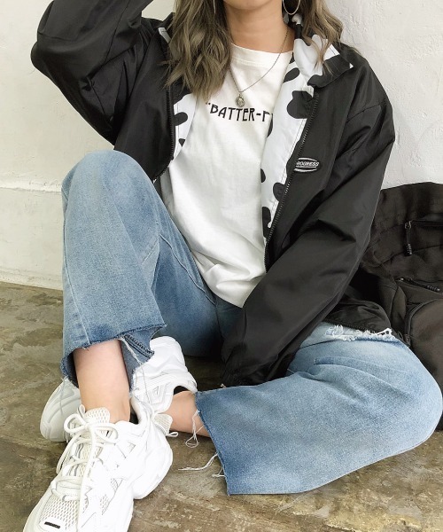 SHEENA(シーナ)の「リバーシブルシャカシャカブルゾン(テーラードジャケット・レディース・ブラック・M)」の8枚目の写真
