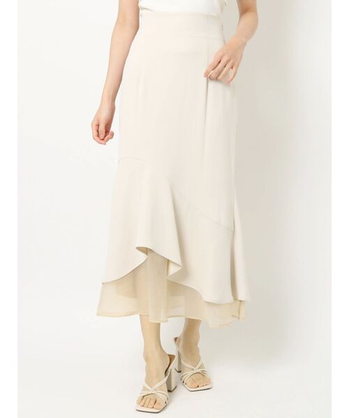 RESEXXY（リゼクシー）の「シアードッキングマーメイドスカート（スカート・レディース・ブラック/ベージュ/アイボリー・FREE）」の14枚目の写真