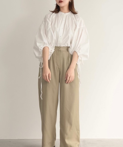 Amiur(エミレ)の「squeeze sleeve gather blouse(シャツ/ブラウス・レディース・ホワイト/ラベンダー/ホワイト系その他・FREE)」の8枚目の写真