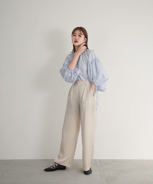Amiur(エミレ)の「squeeze sleeve gather blouse(シャツ/ブラウス・レディース・ホワイト/ラベンダー/ホワイト系その他・FREE)」の16枚目の写真