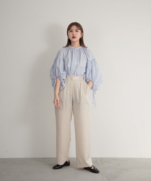 Amiur(エミレ)の「squeeze sleeve gather blouse(シャツ/ブラウス・レディース・ホワイト/ラベンダー/ホワイト系その他・FREE)」の15枚目の写真