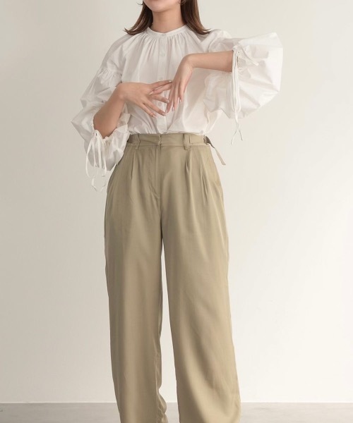 Amiur(エミレ)の「squeeze sleeve gather blouse(シャツ/ブラウス・レディース・ホワイト/ラベンダー/ホワイト系その他・FREE)」の7枚目の写真