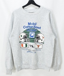 【ヴィンテージ古着】90s JERZEES/ジャージーズ "Mobil Cotton Bowl" クルーネックスウェット USA製