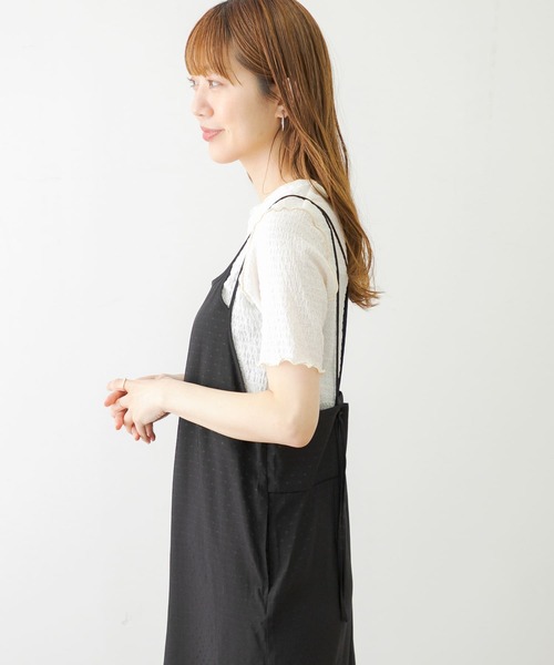 URBAN RESEARCH Sonny Label（アーバンリサーチサニーレーベル）の「ジャガードメローカットTシャツ（Tシャツ/カットソー・レディース・ブラック/オフホワイト/グリーン系その他/ブラウン・FREE）」の8枚目の写真