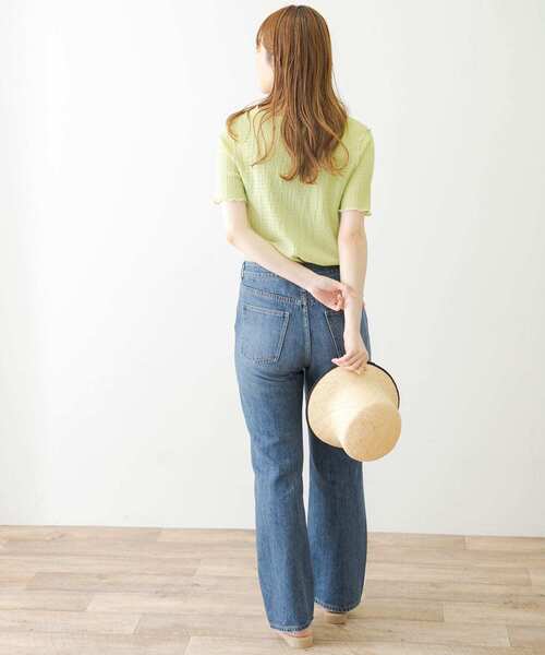 URBAN RESEARCH Sonny Label（アーバンリサーチサニーレーベル）の「ジャガードメローカットTシャツ（Tシャツ/カットソー・レディース・ブラック/オフホワイト/グリーン系その他/ブラウン・FREE）」の20枚目の写真