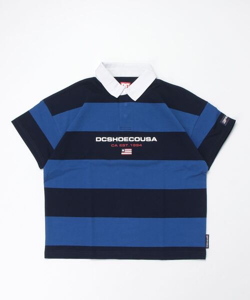 DC（ディーシー）の「DC/ディーシー 23 KD BORDER POLO SS23 キッズ ボーダー ポロ ショートスリーブ Tシャツ スケートボード 公園 ポロシャツ YPL232606（ポロシャツ・キッズ・ブルー系その他/グリーン系その他・160cm/140cm/150cm/130cm/120cm）」の2枚目の写真