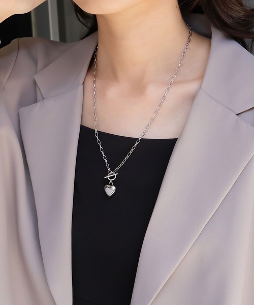 blackdia ocean（ブラックダイヤオーシャン）の「blackdia ocean ハートマンテルネックレス（ネックレス・レディース・シルバー・FREE）」の8枚目の写真