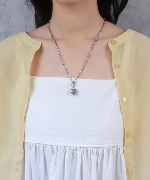 blackdia ocean（ブラックダイヤオーシャン）の「blackdia ocean ハートマンテルネックレス（ネックレス・レディース・シルバー・FREE）」の10枚目の写真