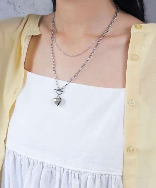 blackdia ocean（ブラックダイヤオーシャン）の「blackdia ocean ハートマンテルネックレス（ネックレス・レディース・シルバー・FREE）」の11枚目の写真