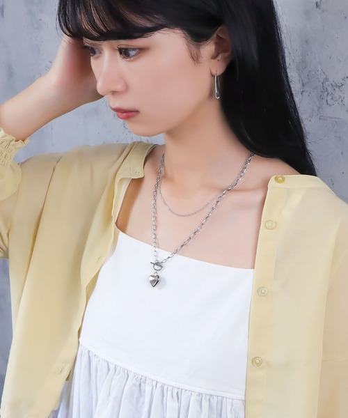 blackdia ocean（ブラックダイヤオーシャン）の「blackdia ocean ハートマンテルネックレス（ネックレス・レディース・シルバー・FREE）」の12枚目の写真