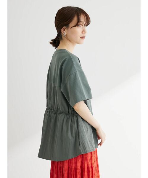 ドッキングプルオーバー ドロストデザイン セール】脇ドロストドッキングプルオーバー（Tシャツ/カットソー