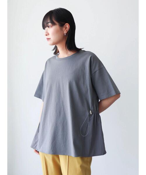 新品 ドッキング プルオーバー Tシャツ 綿 ミント フリー セール】脇ドロストドッキングプルオーバー（Tシャツ/カットソー